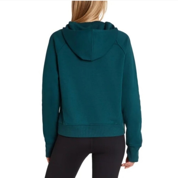 NWT Danskin Women's Half Zip Scuba Hoodie Green L - Picture 2 of 4